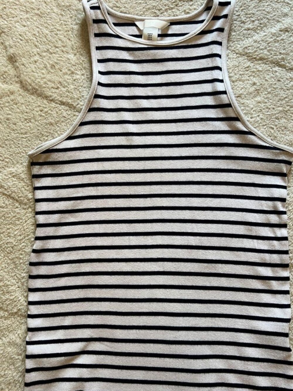 H&M Women's Black and White Striped Shirt